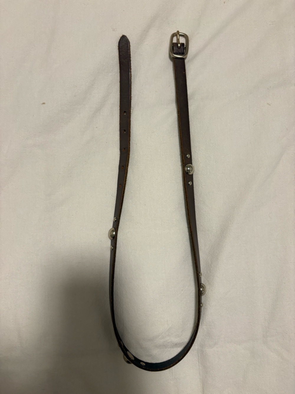Banana Republic Brown Leather Belt with Silver Stud Accents